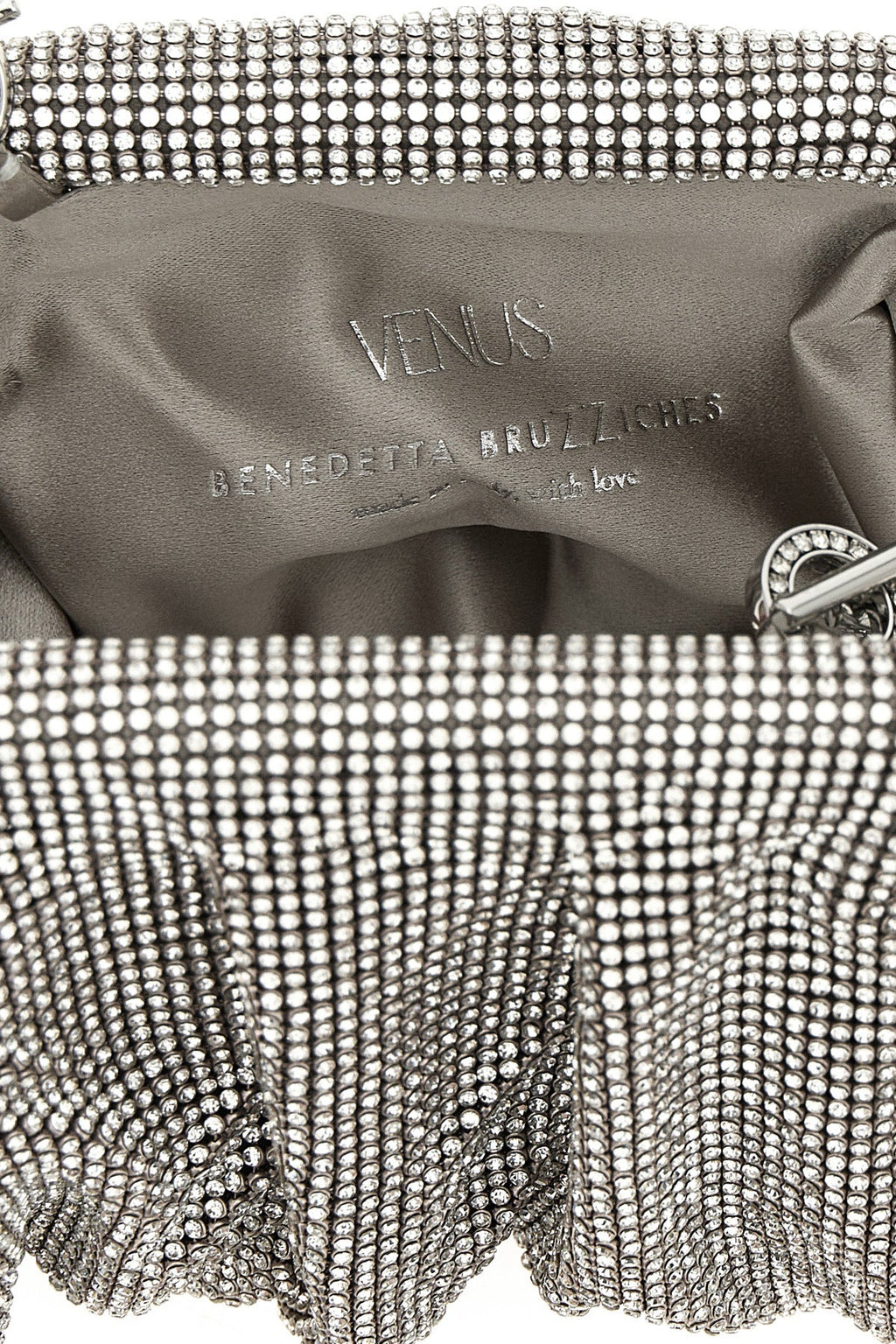 Benedetta Bruzziches Venus La Petite Crystal Mesh Bag