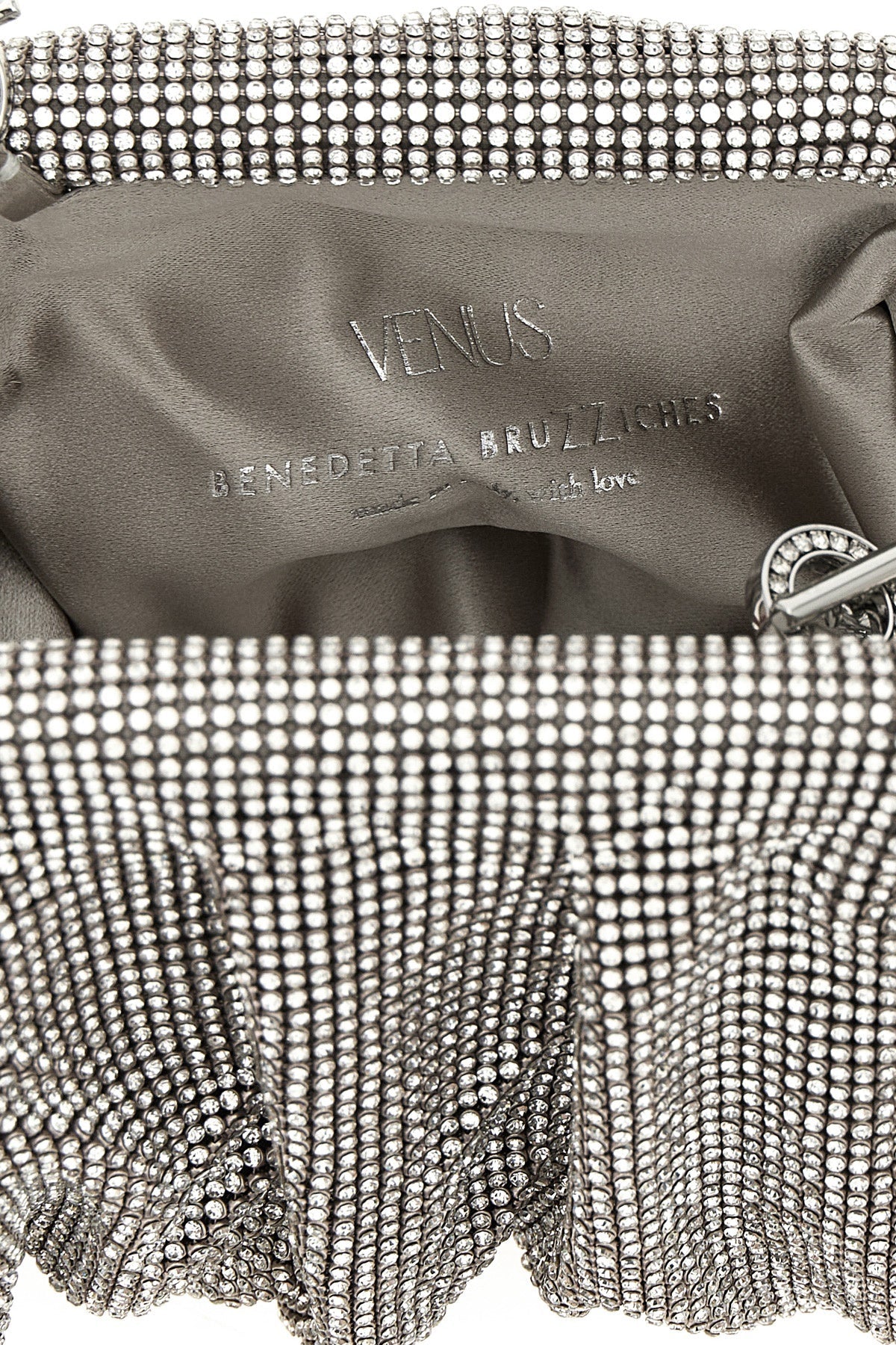 Benedetta Bruzziches Venus La Petite Crystal Mesh Bag