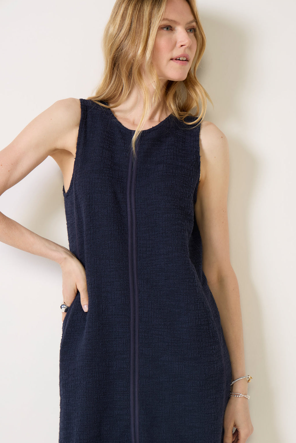 Mary Textured Shift Dress
