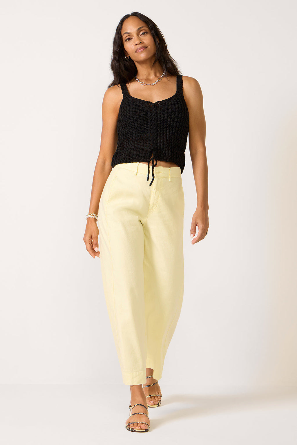 Tatum Lace Up Sweater Tank