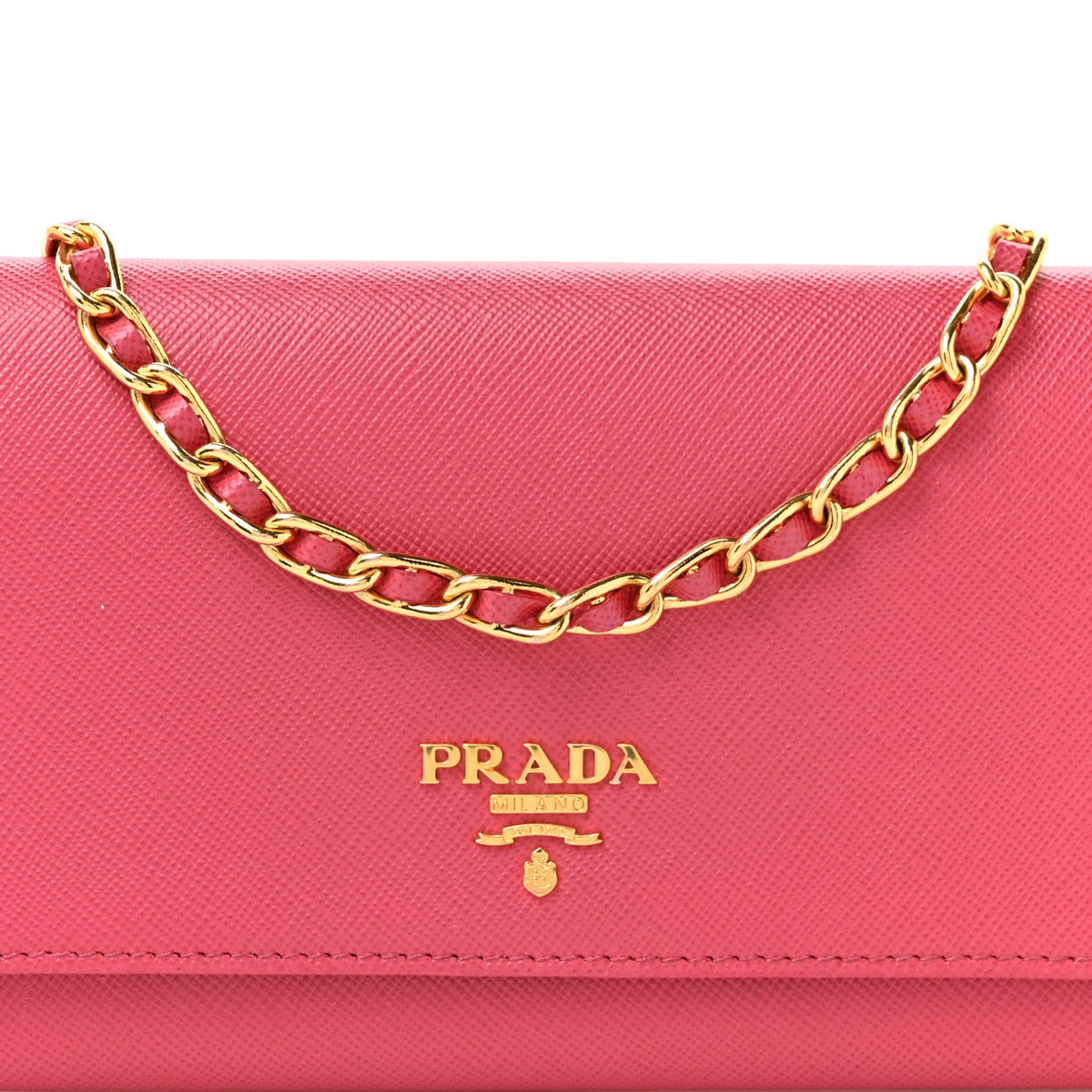 Saffiano Wallet on Chain Peonia