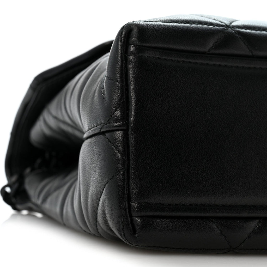 Nappa Triangle Stitched Large Spectrum Bag Black