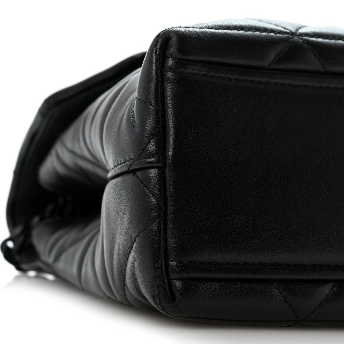 Nappa Triangle Stitched Large Spectrum Bag Black
