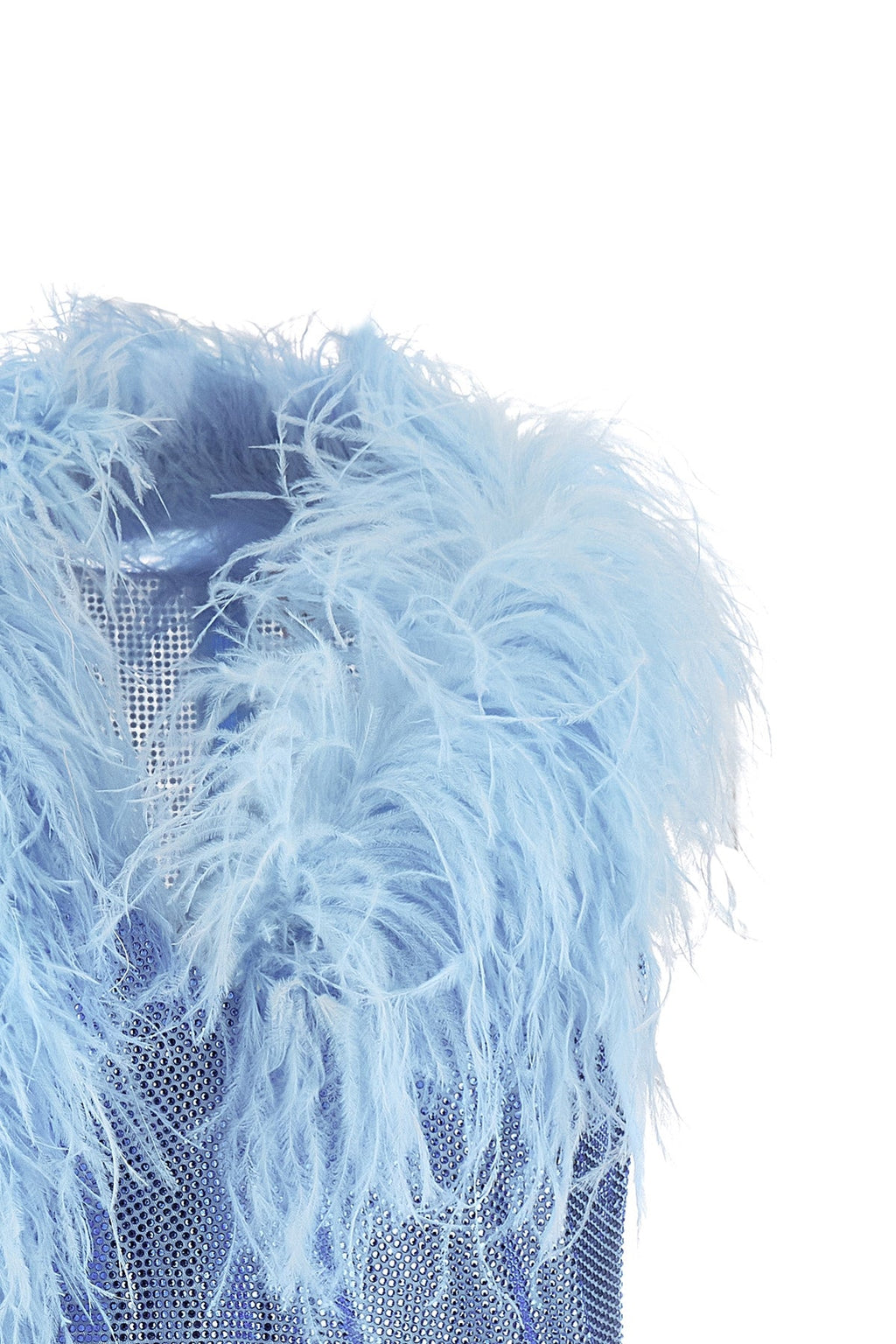 Crystal and Feather-Embellished Dress