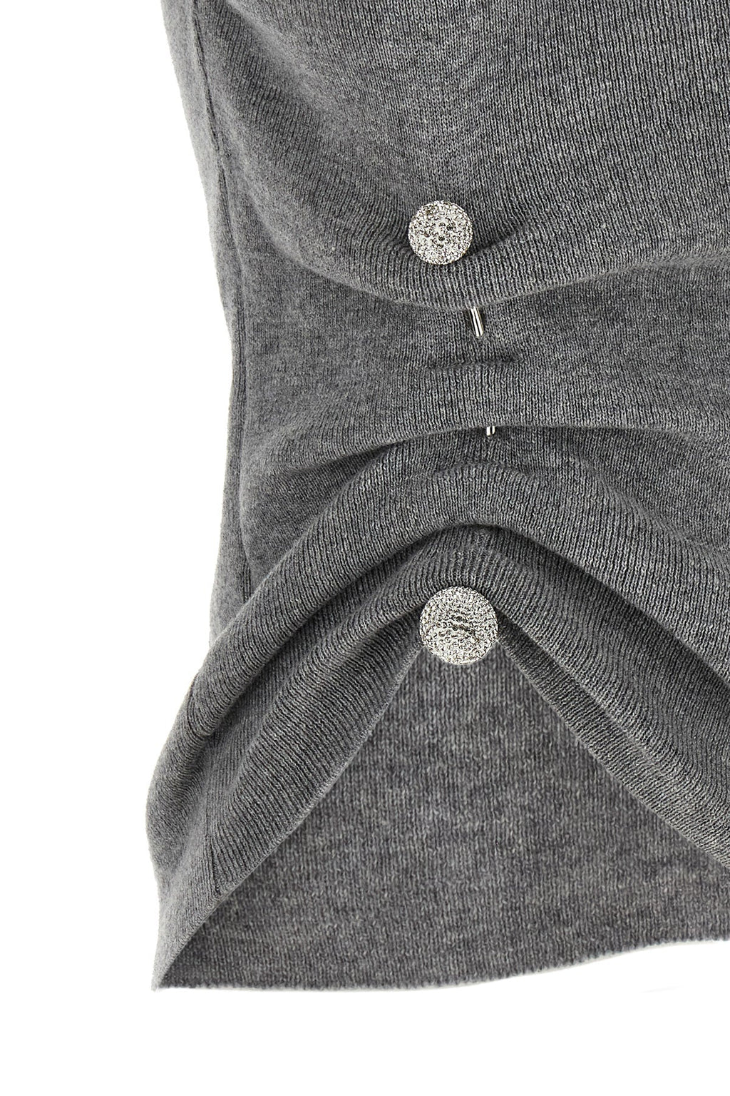 GIUSEPPE DI MORABITO Knit Top with Crystal Buttons