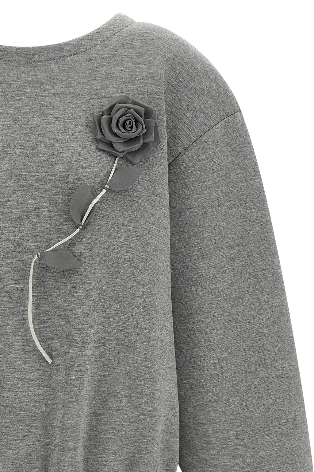 Sweatshirt with Removable Floral Appliqué