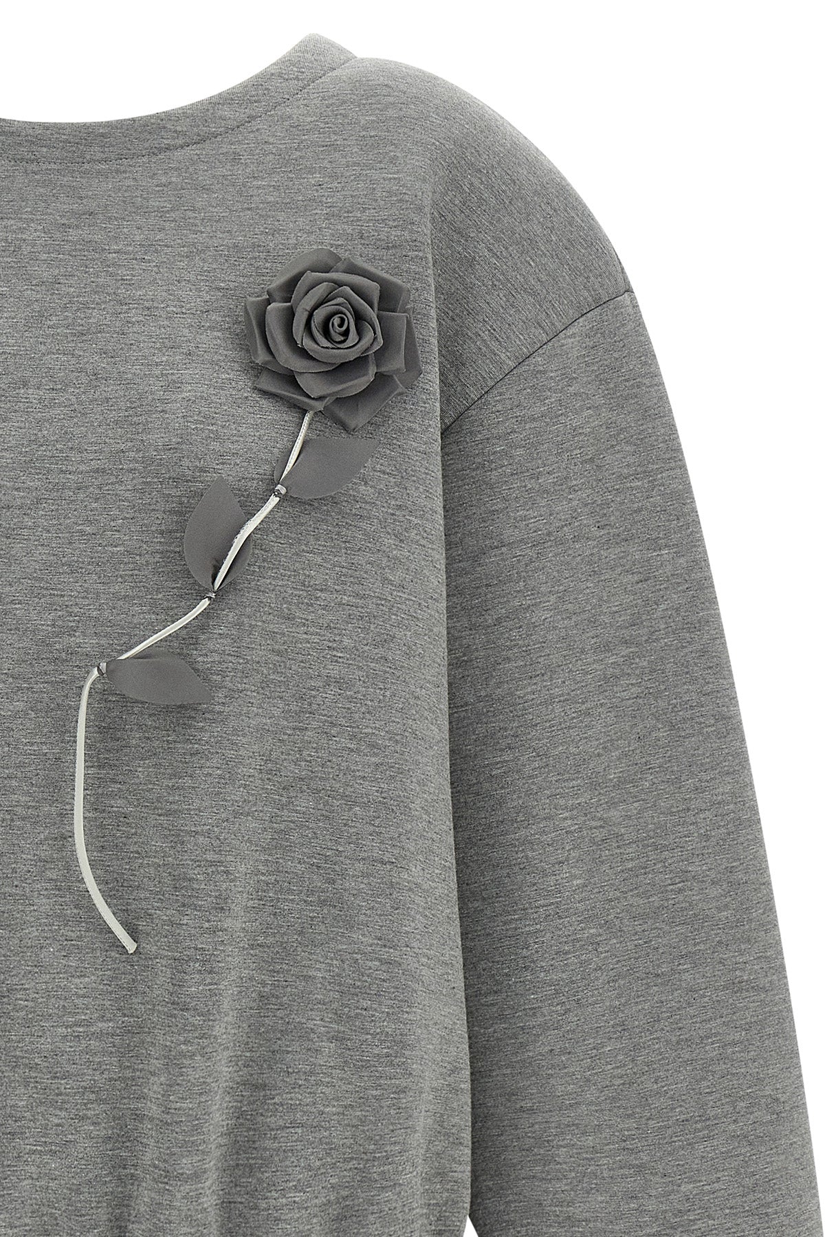 Sweatshirt with Removable Floral Appliqué