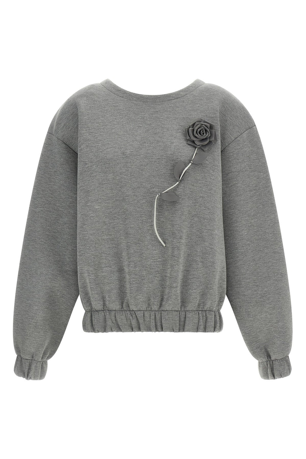 Sweatshirt with Removable Floral Appliqué