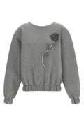 Sweatshirt with Removable Floral Appliqué