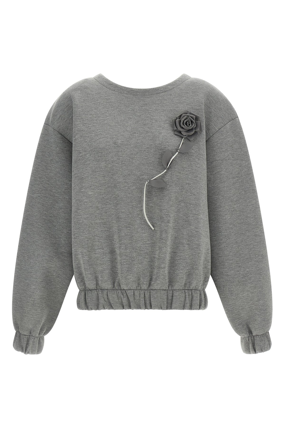 Sweatshirt with Removable Floral Appliqué