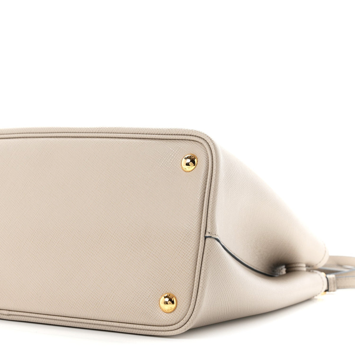 Saffiano Cuir Medium Double Bag Pomice Bluette