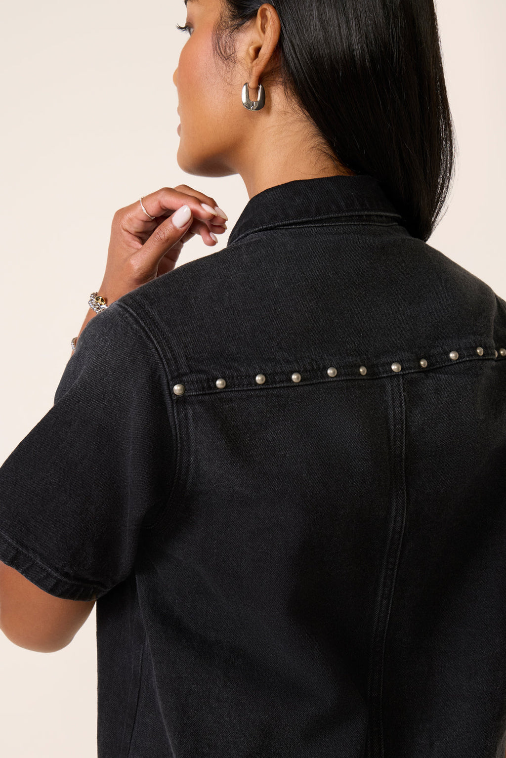 SS Studded Denim Dress