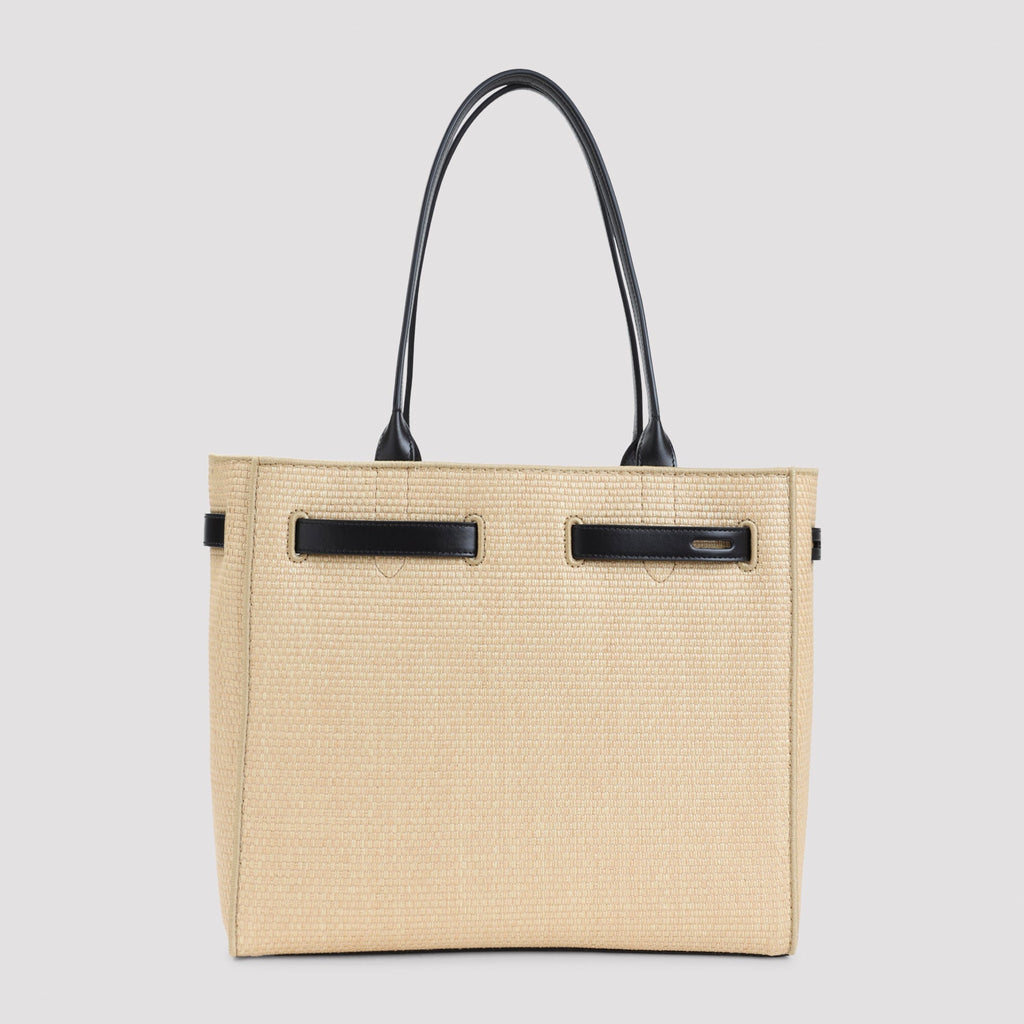 Raffia Smooth Calf Medium Tote Women