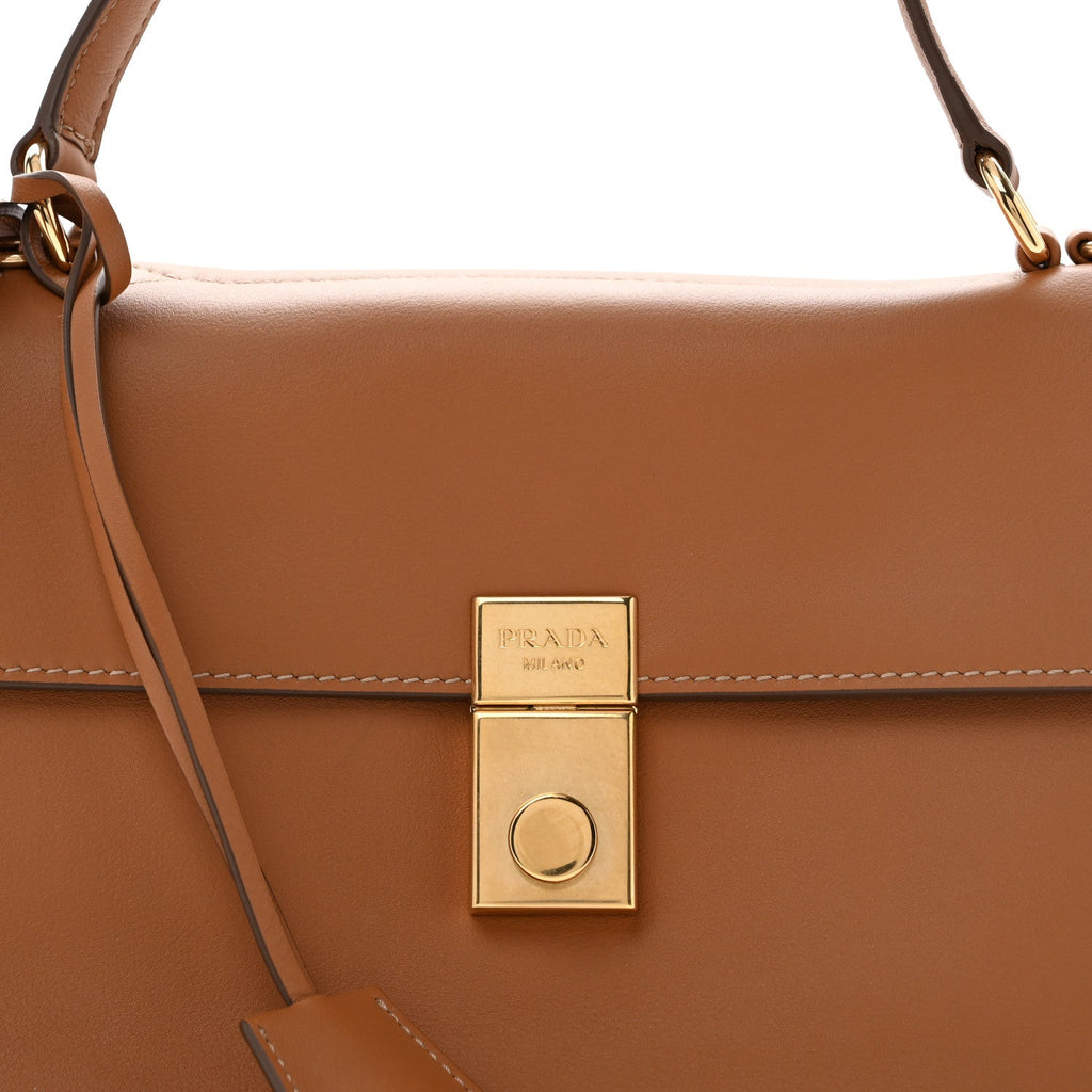 Calfskin Medium Soft Sound Shoulder Bag Caramel