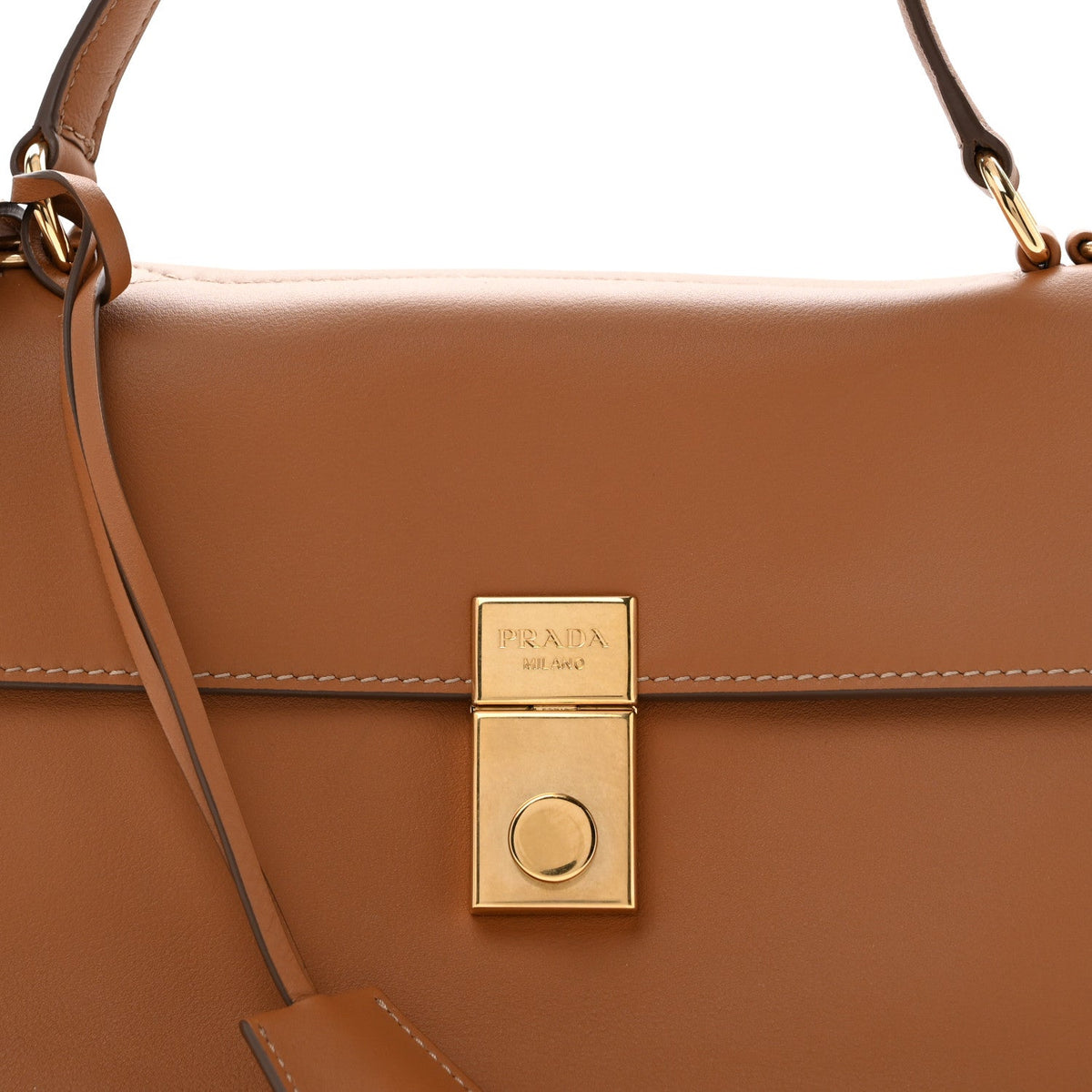 Calfskin Medium Soft Sound Shoulder Bag Caramel