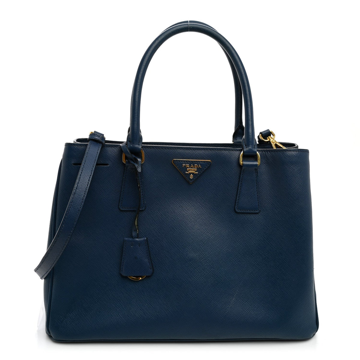 Saffiano Medium Galleria Double Zip Tote Cobalto