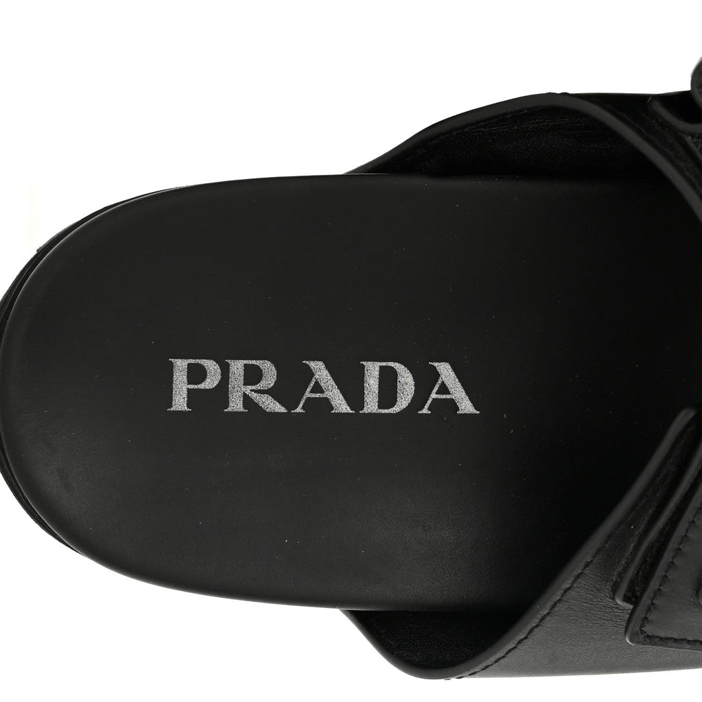 Vitello Sport Triangle Logo Mens Strap Sandals 11 Black