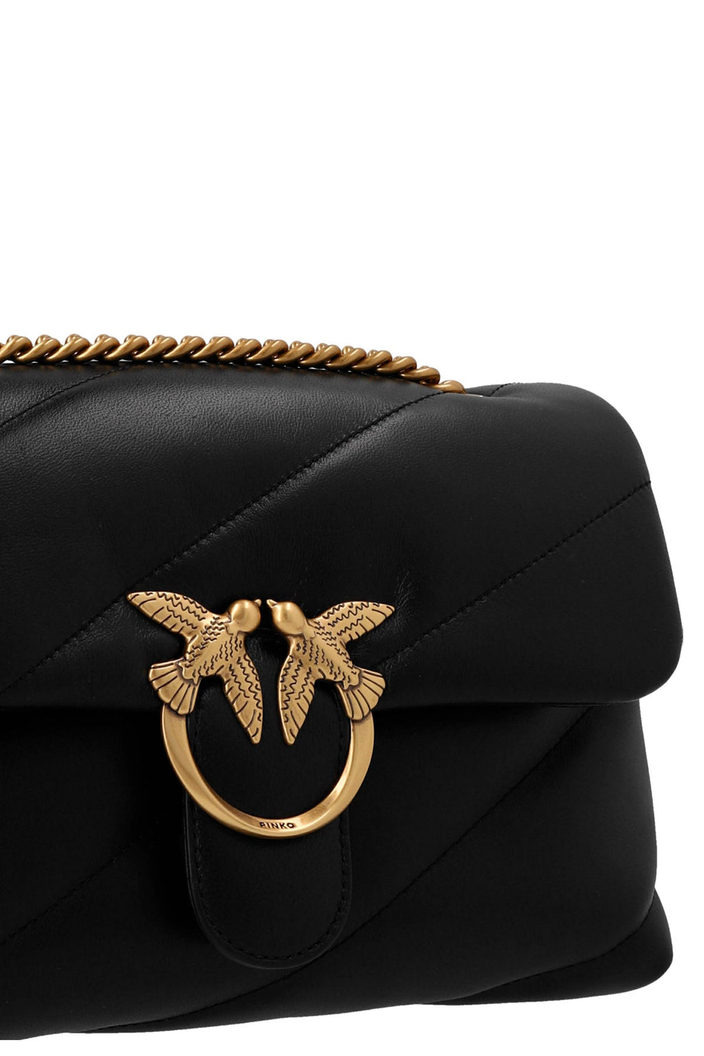 PINKO Love Birds Buckle Crossbody Bag