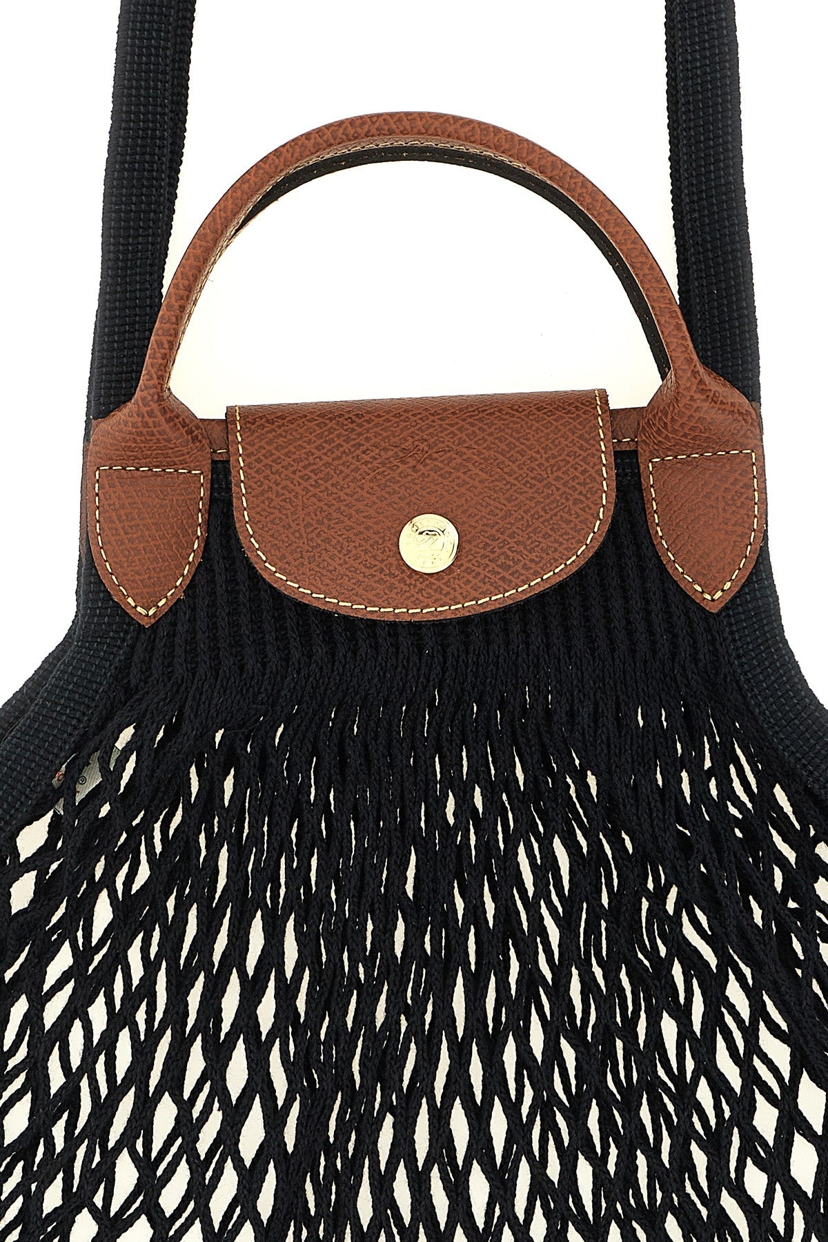 Longchamp Cotton Mesh Shoulder Bag