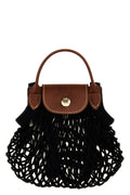 Longchamp Crossbody Bag with Woven Net Design