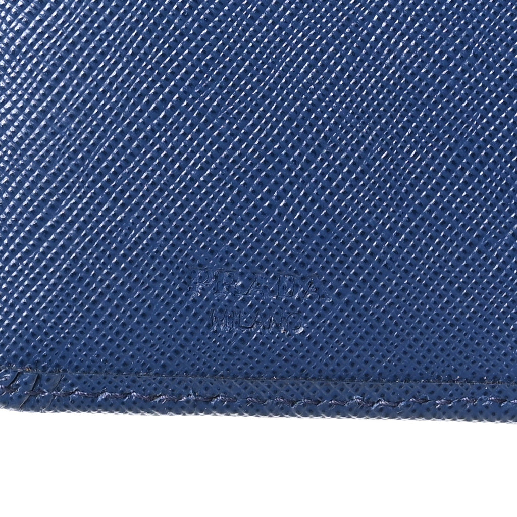Saffiano Metal Compact Wallet Bluette
