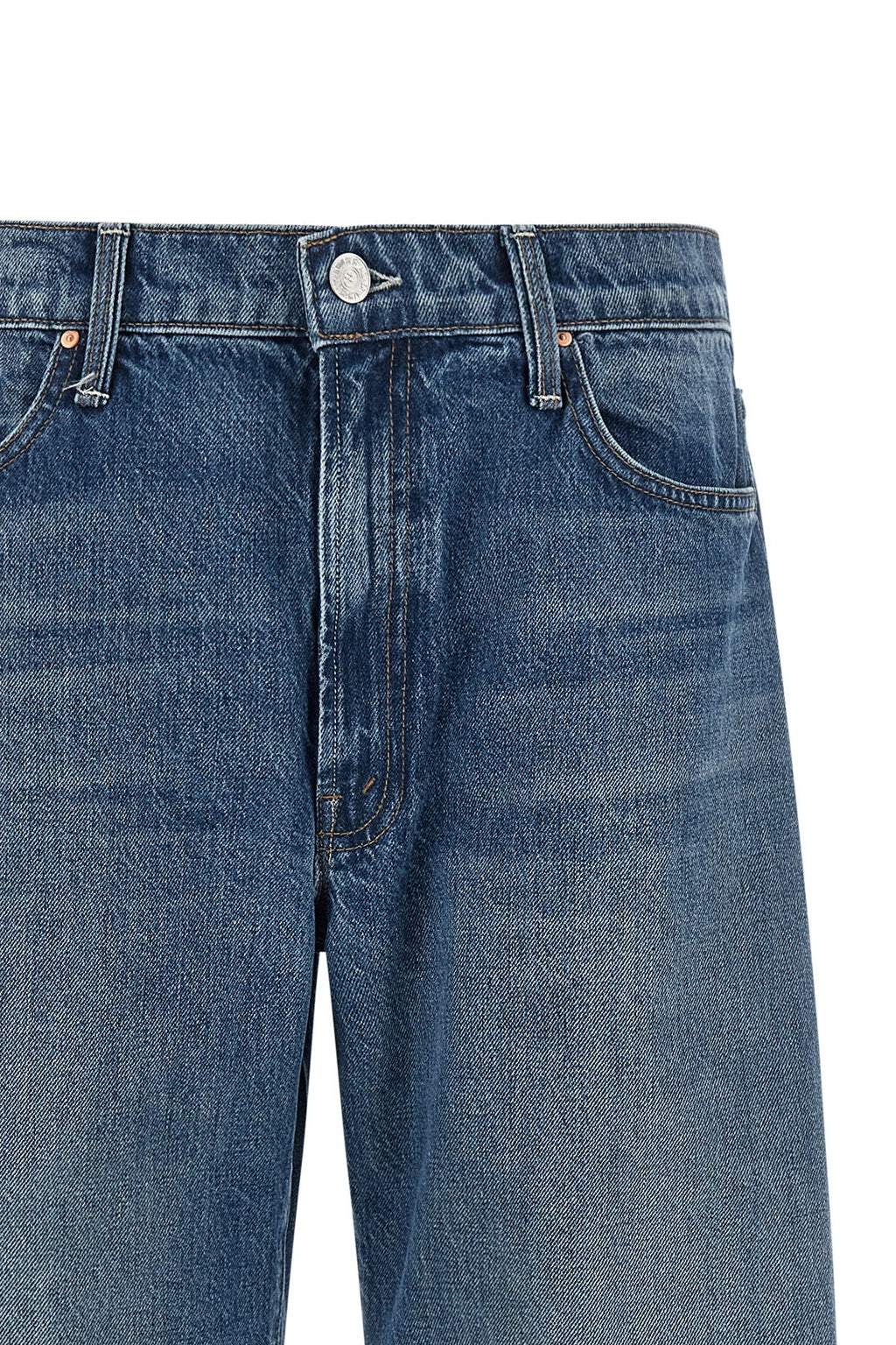 MOTHER The Dodger Flood Jeans with M Embroidery