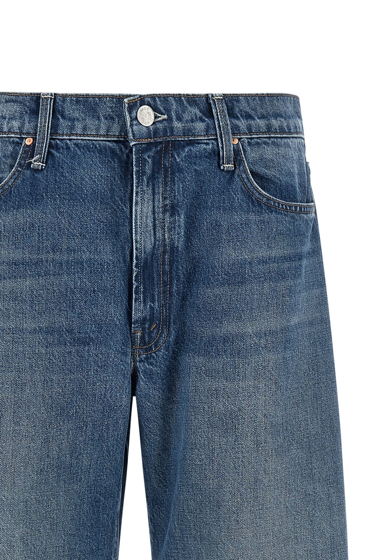 MOTHER The Dodger Flood Jeans with M Embroidery