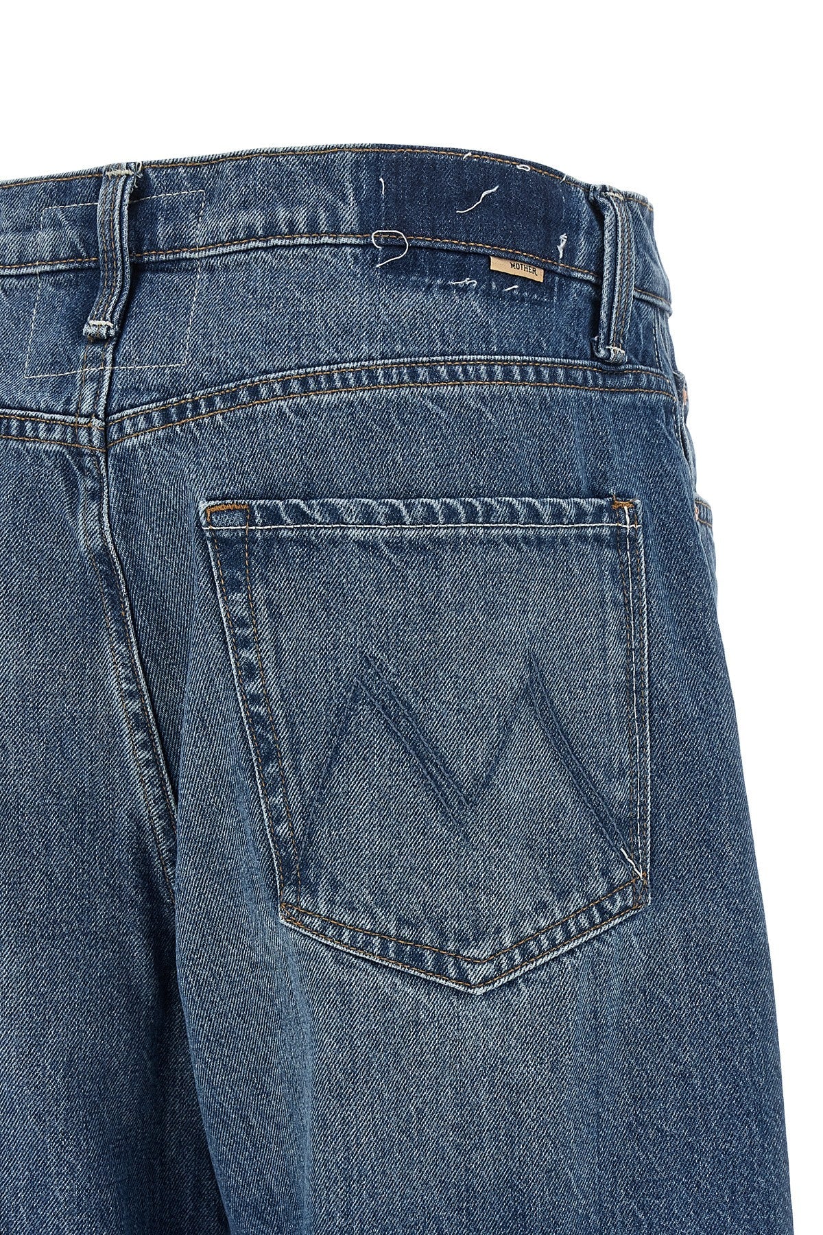 MOTHER The Dodger Flood Jeans with M Embroidery