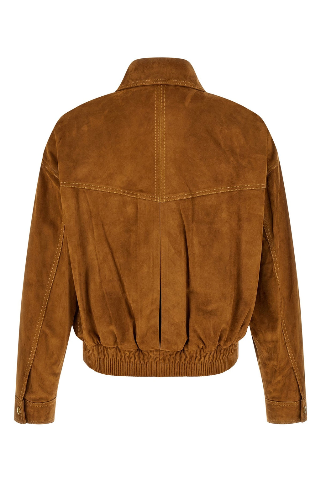 VERSACE Suede Leather Blouson With Medusa Buttons