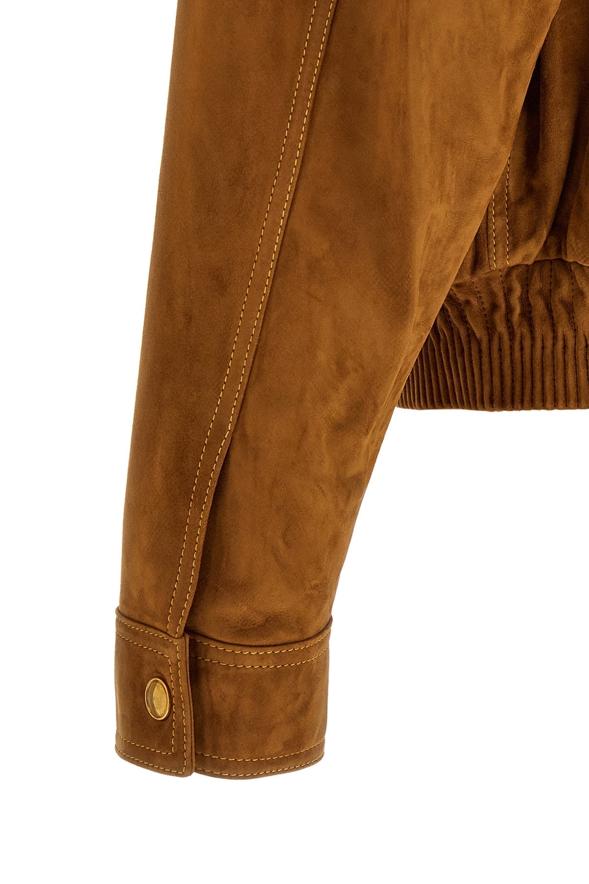 VERSACE Suede Leather Blouson With Medusa Buttons