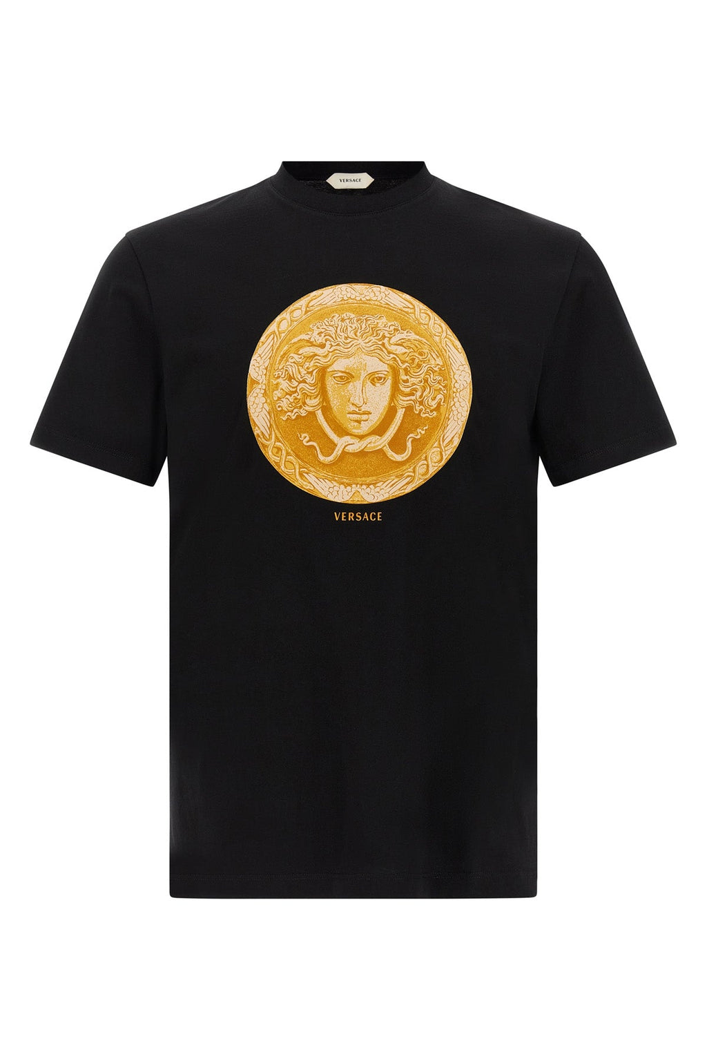 VERSACE T-Shirt - Gold Medusa Coin Print