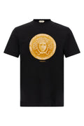 VERSACE T-Shirt - Gold Medusa Coin Print