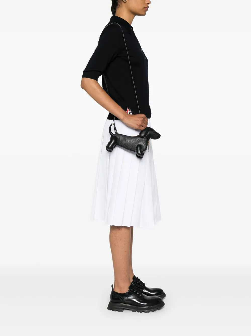 Thom Browne Women Hector Mini Crossbody Bag In Grained Leather