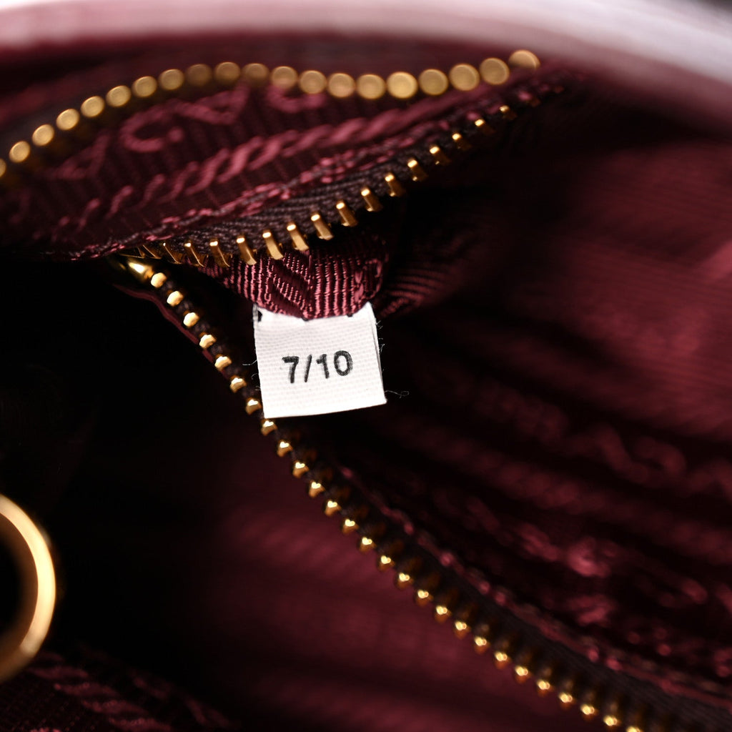Glossy Calfskin Triangle Small Bonnie Shoulder Bag Bordeaux
