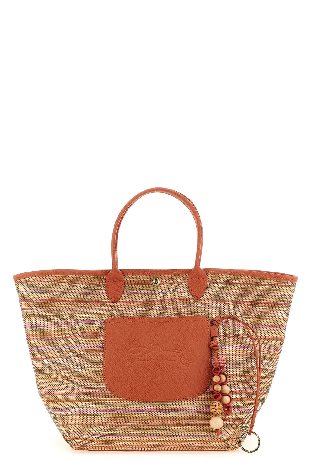 Longchamp Shopping Bag Wooden Charm Detail