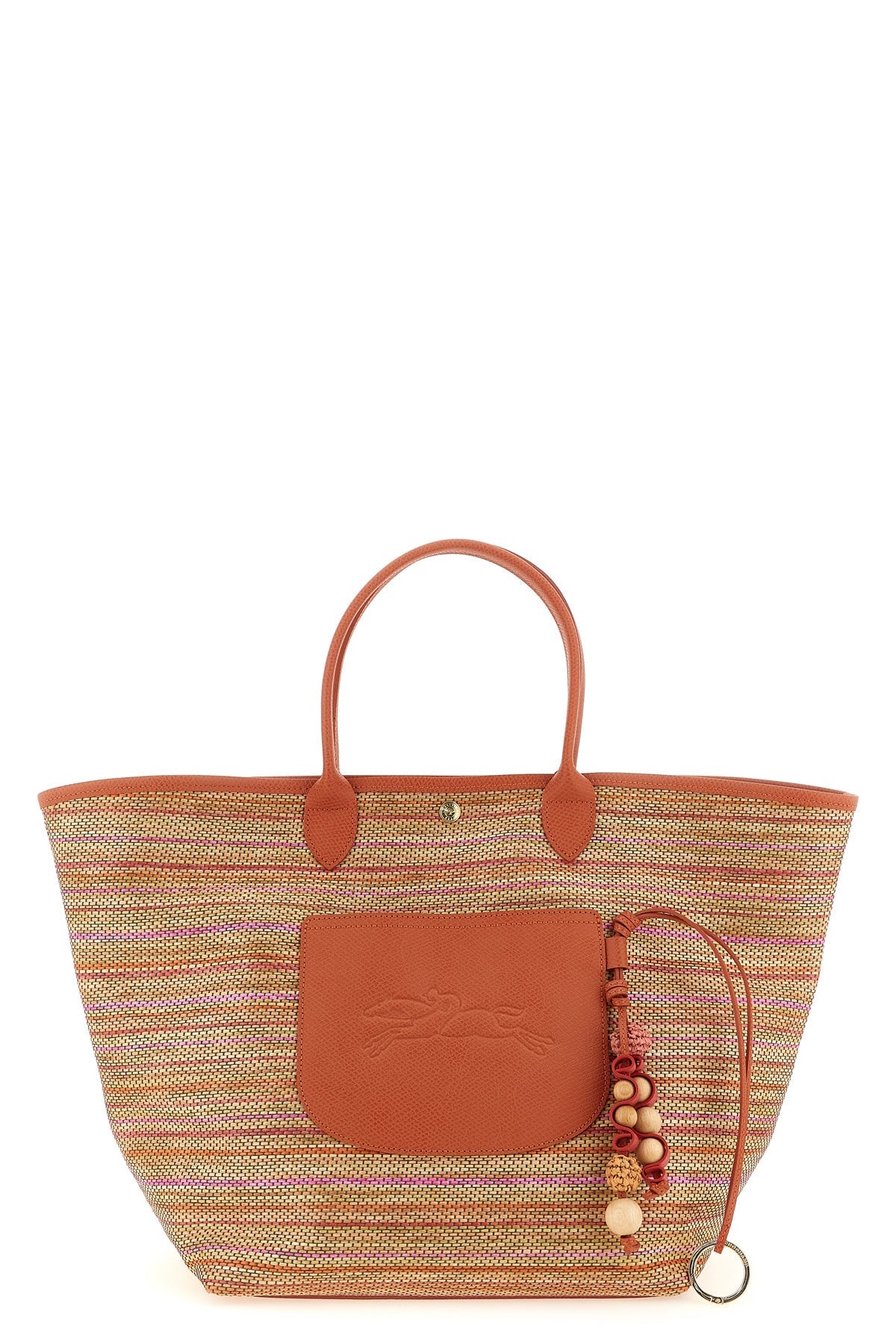 Longchamp Shopping Bag Wooden Charm Detail