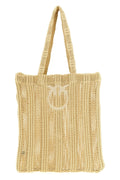 PINKO Raffia-Effect Tote Bag