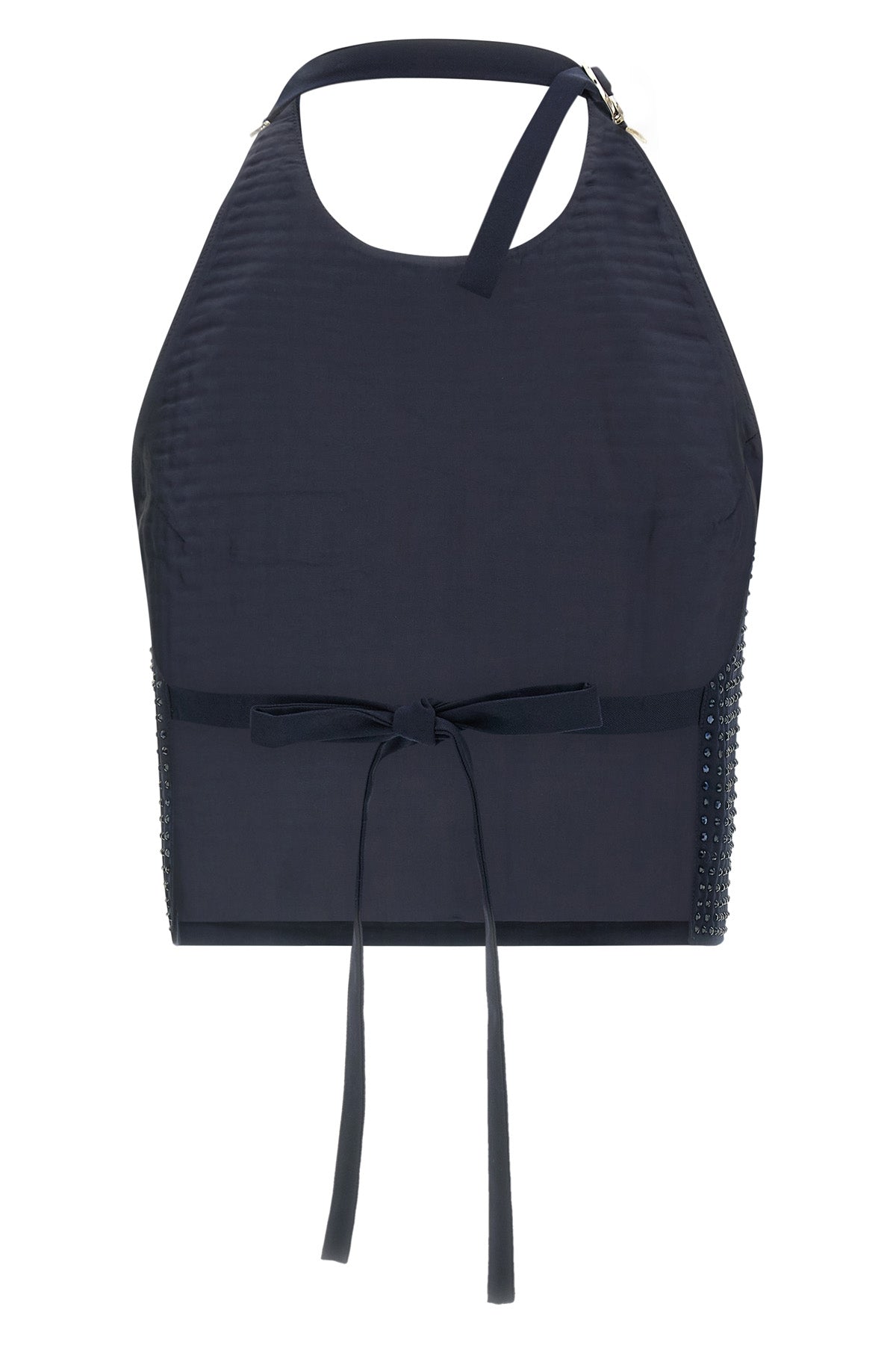 PINKO Halter top with strass embellishments