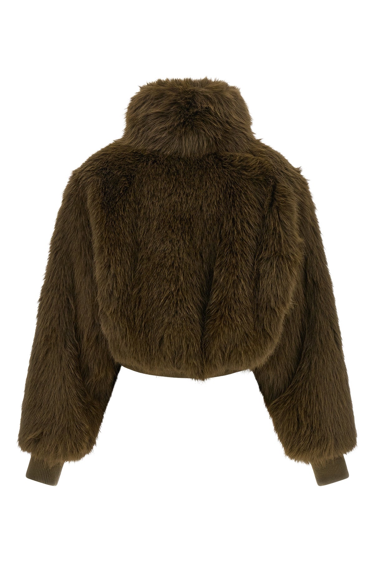 Bomber Jacket with Faux Fur Inserts