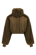 Bomber Jacket with Faux Fur Inserts
