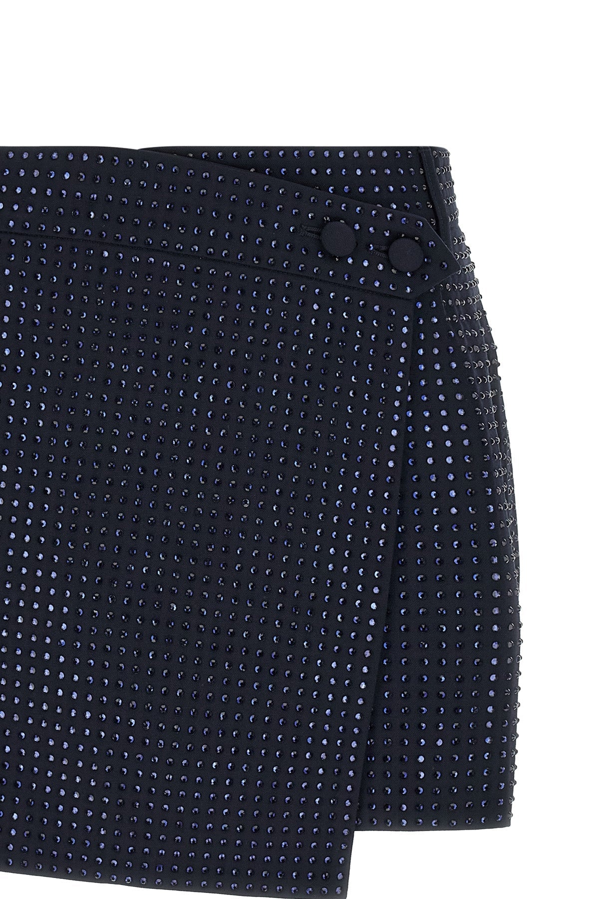 PINKO Wrap Mini Skirt with Rhinestones