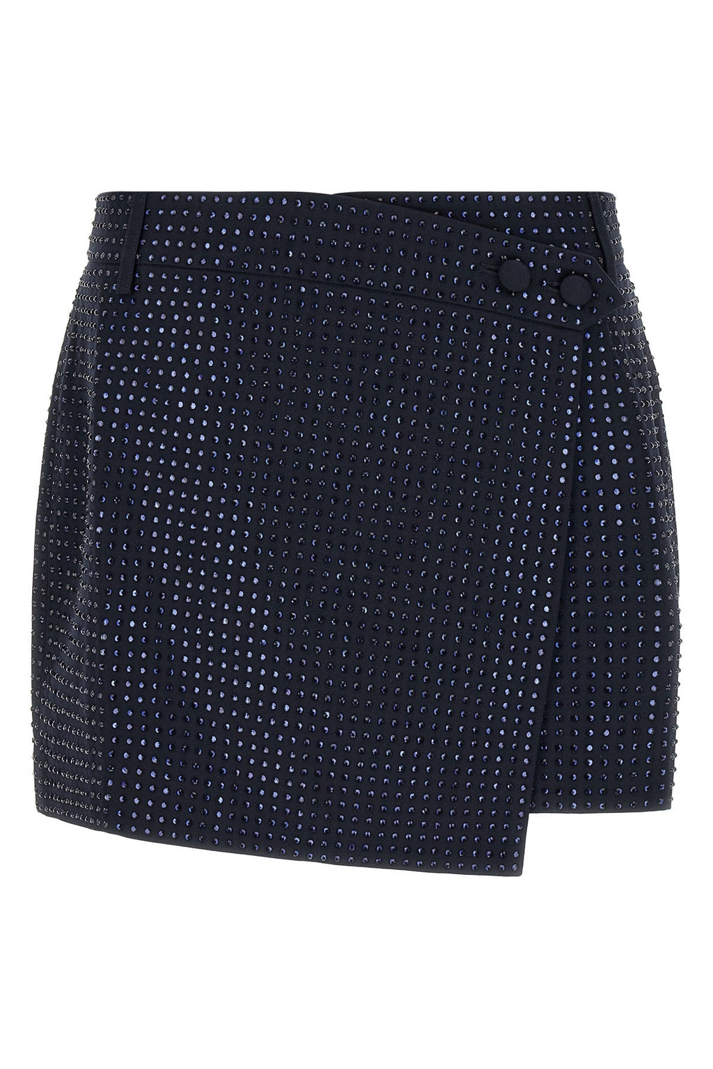 PINKO Wrap Mini Skirt with Rhinestones