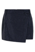 PINKO Wrap Mini Skirt with Rhinestones