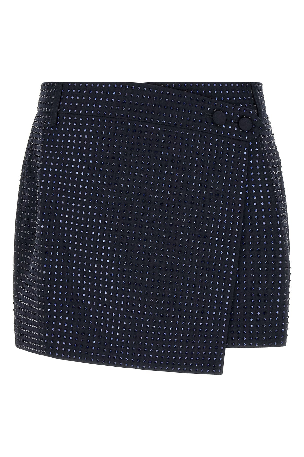 PINKO Wrap Mini Skirt with Rhinestones