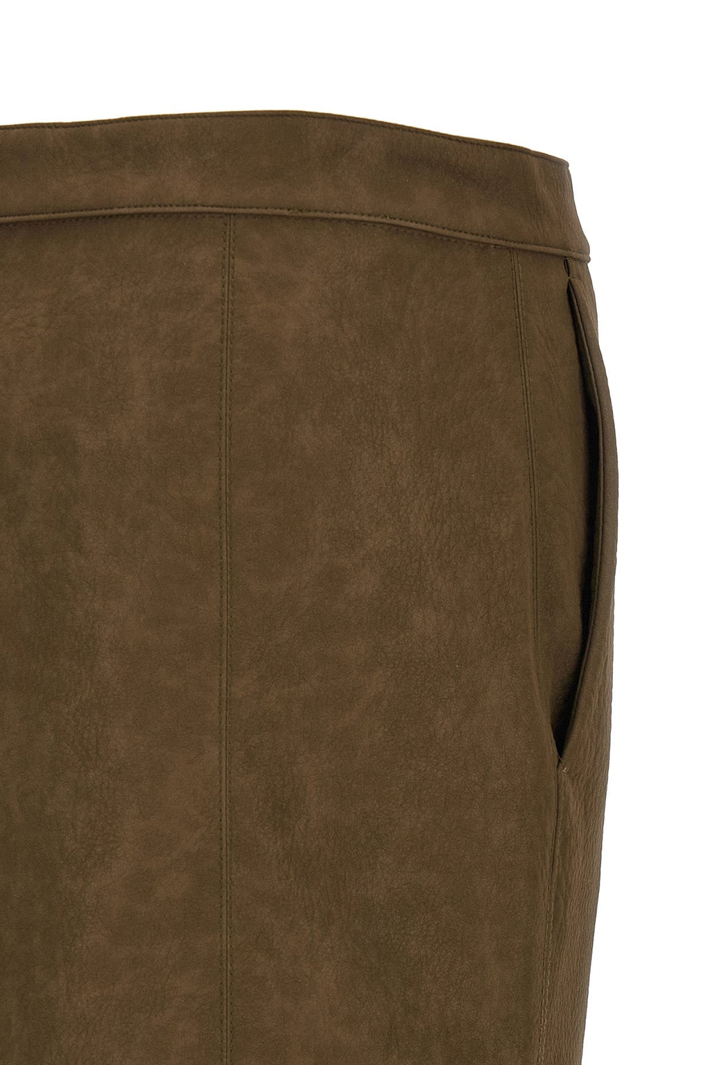 Montiano Nubuck-Effect Midi Skirt