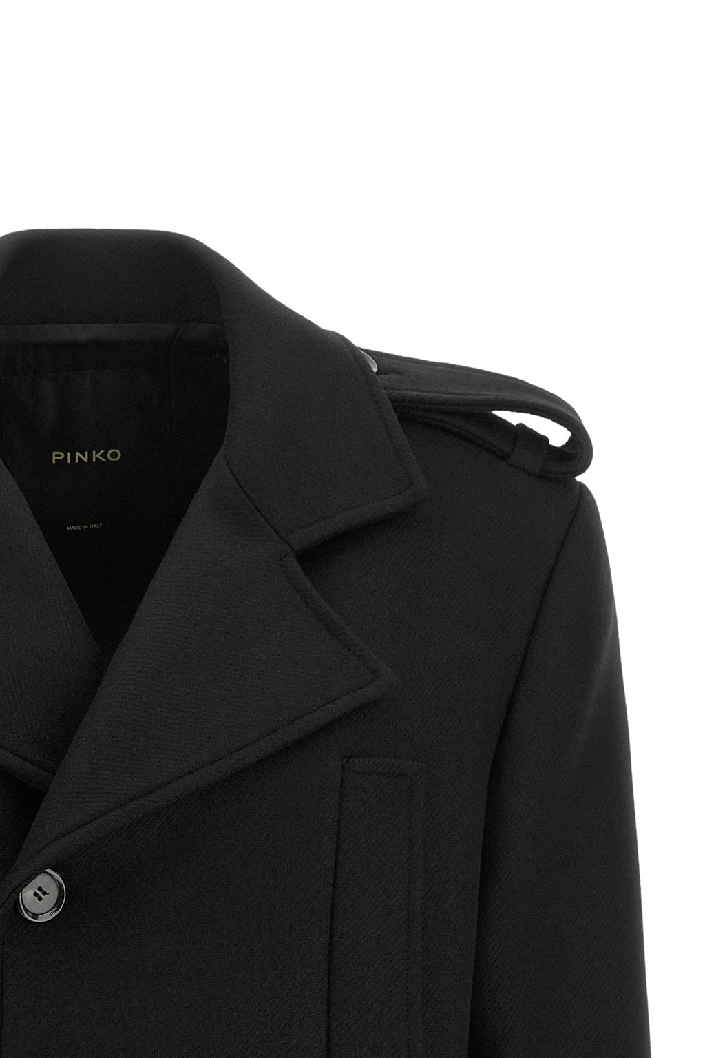 Double-breasted coat with belt