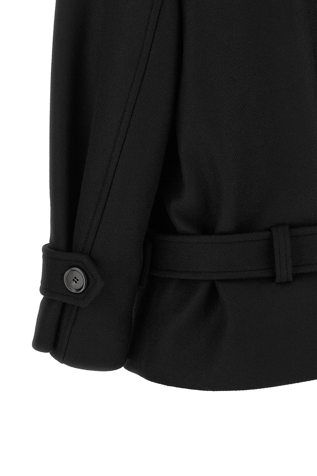 Double-breasted coat with belt