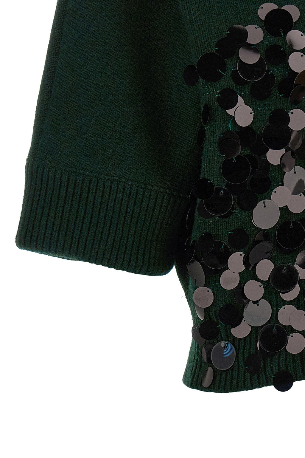 Cropped Sequin Knit Top