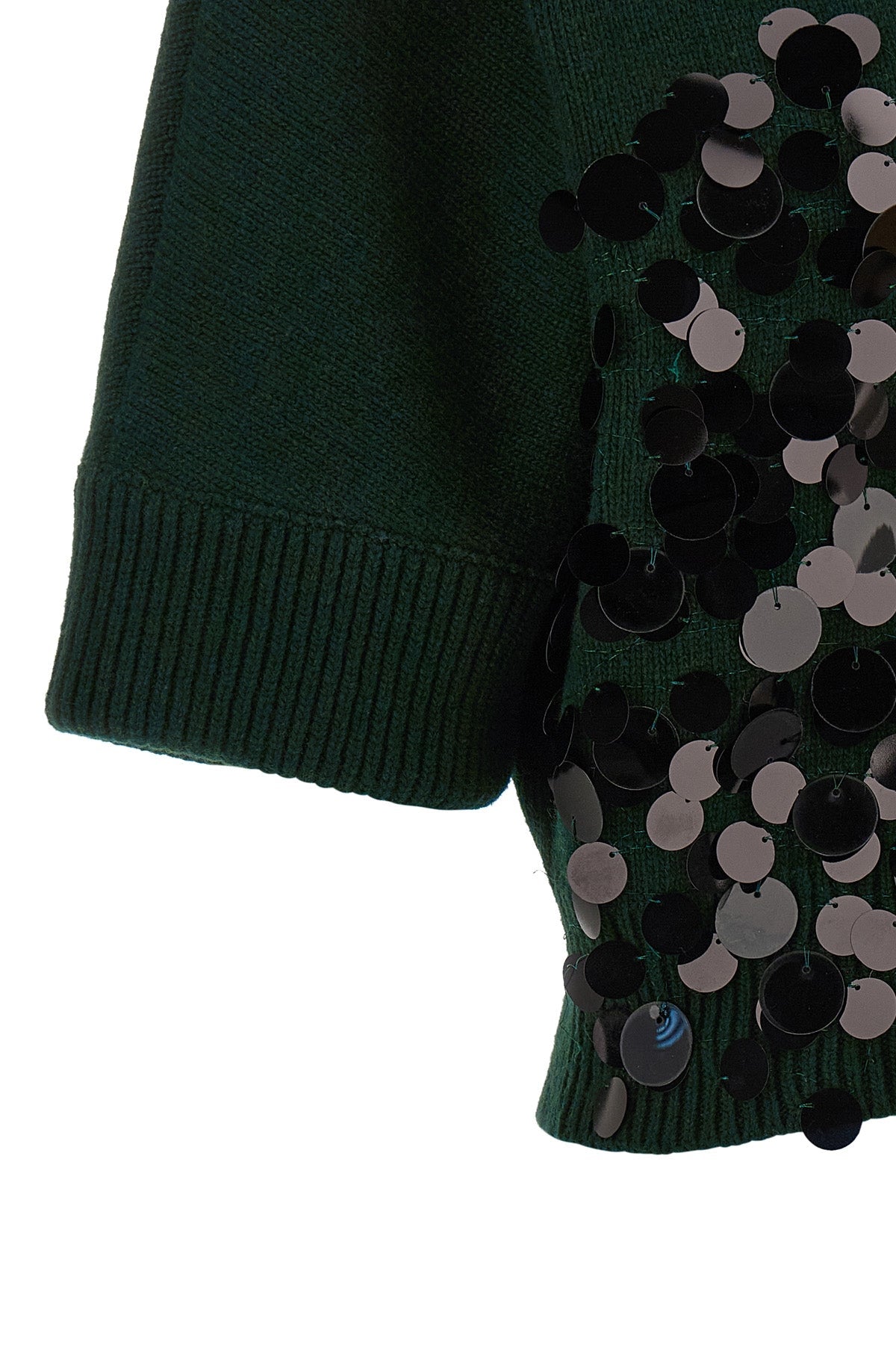 Cropped Sequin Knit Top