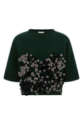 Cropped Sequin Knit Top